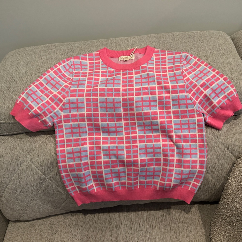 Listiele sweater - light blue, pink and white NWT